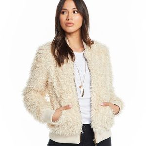 Sz S teddy shaggy bomber jacket by Chaser